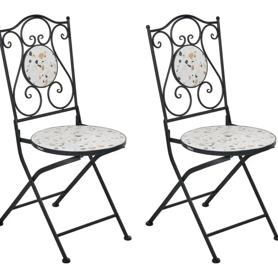 ARTENA - Set van 2 tuinstoelen - Zwart - IJzer