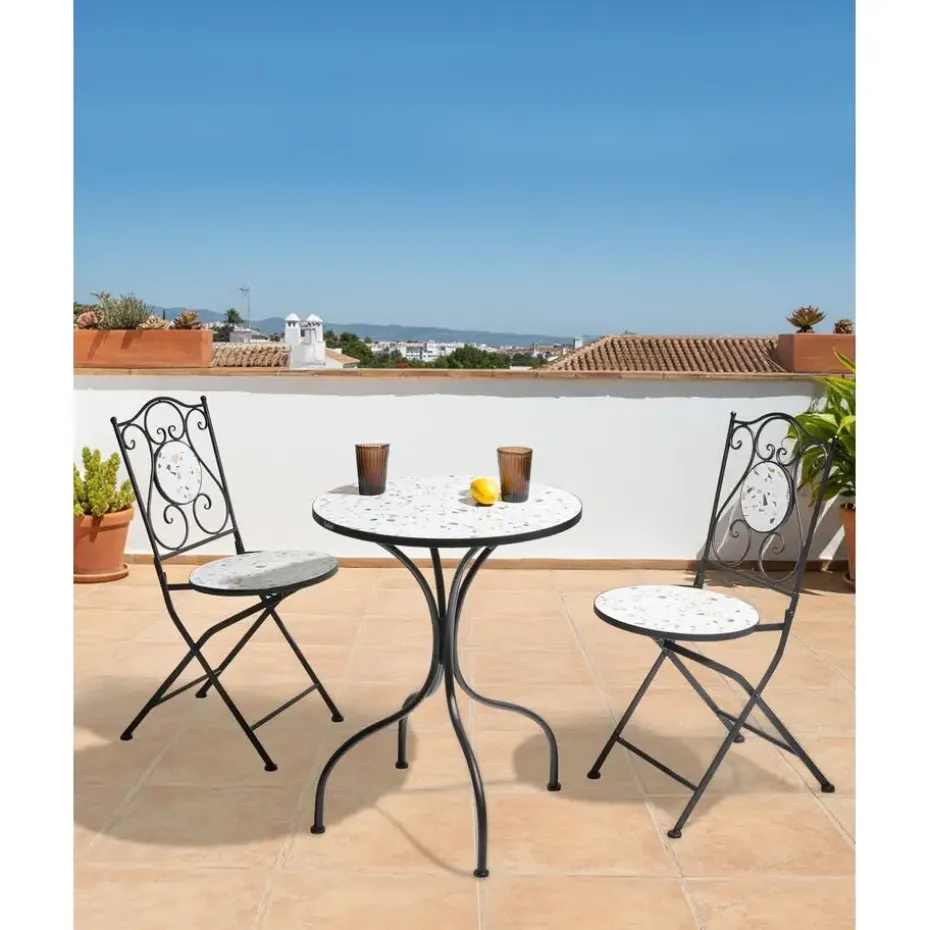 ARTENA - Set van 2 tuinstoelen - Zwart - IJzer