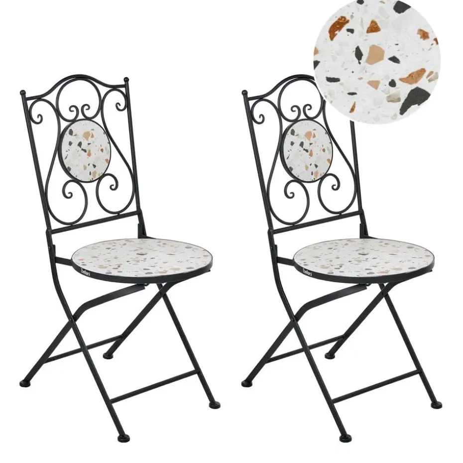 ARTENA - Set van 2 tuinstoelen - Zwart - IJzer