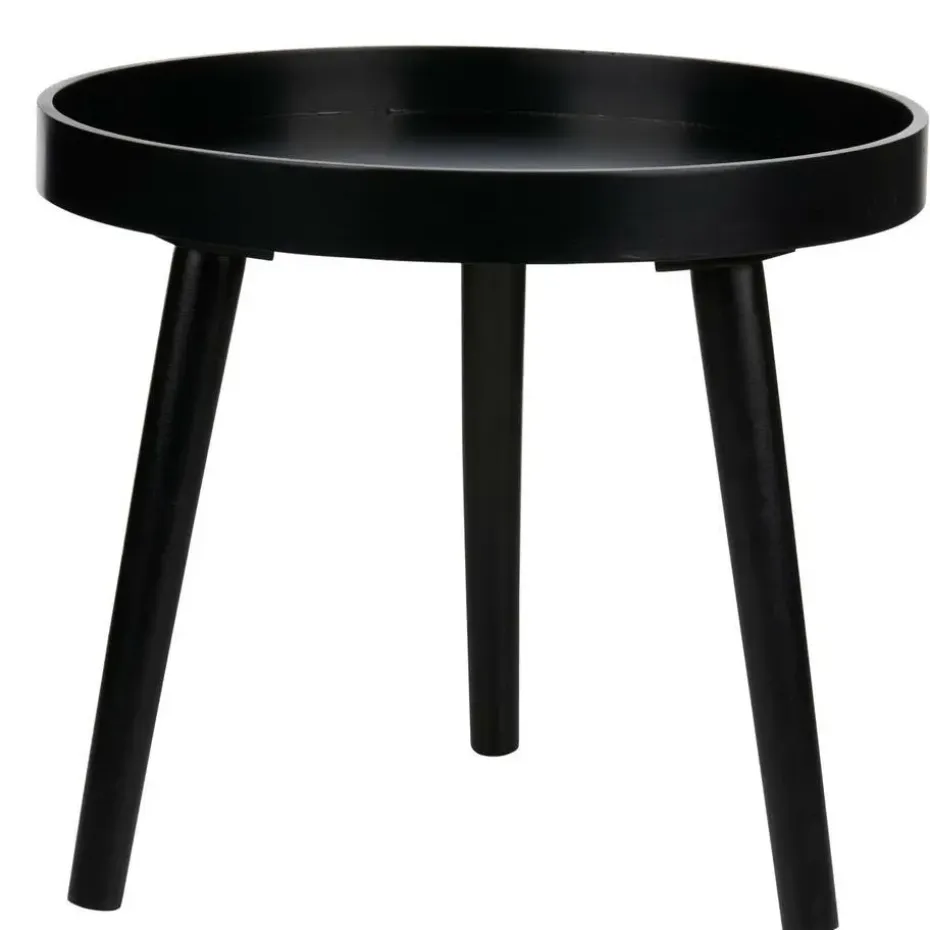 Arti Casa Bijzettafel - plantverhoger - zwart - hout - 40 x 36 cm