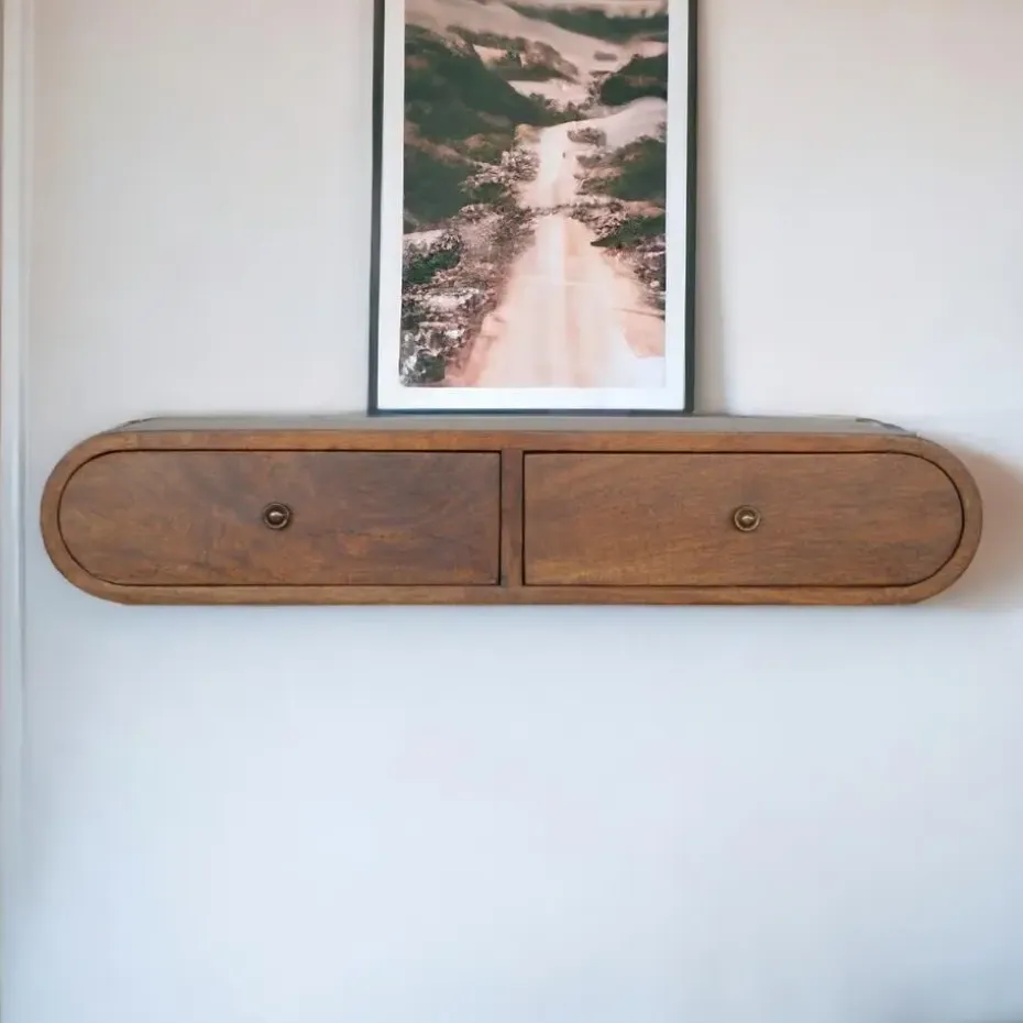 Artisan Furniture Solid hout Drijvende Kastanje Londen Sidetable