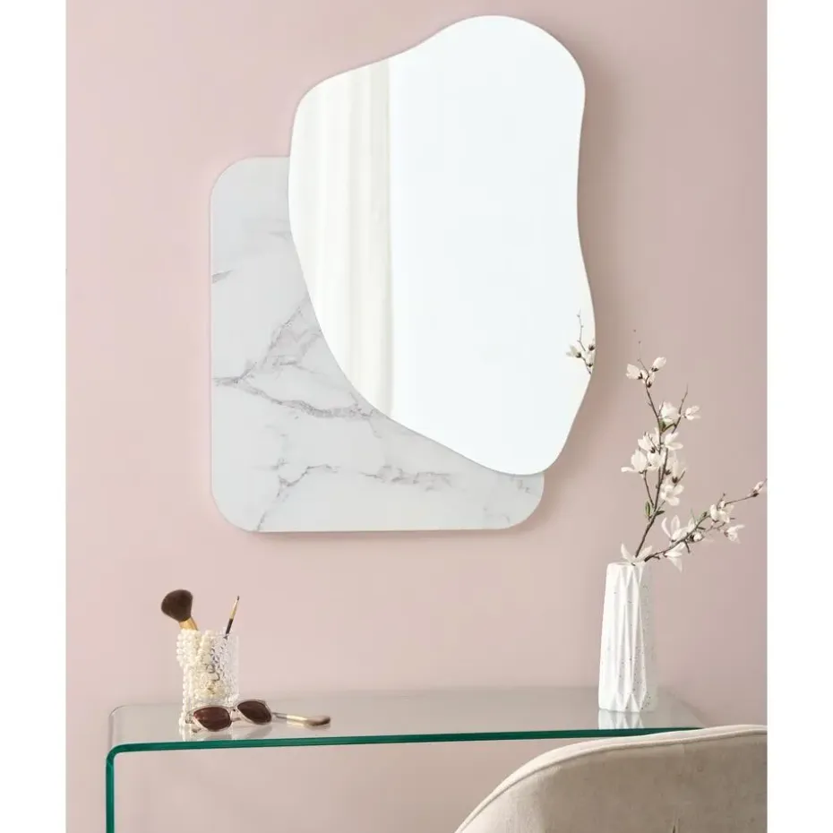 ARVERT - Wandspiegel - Wit - MDF