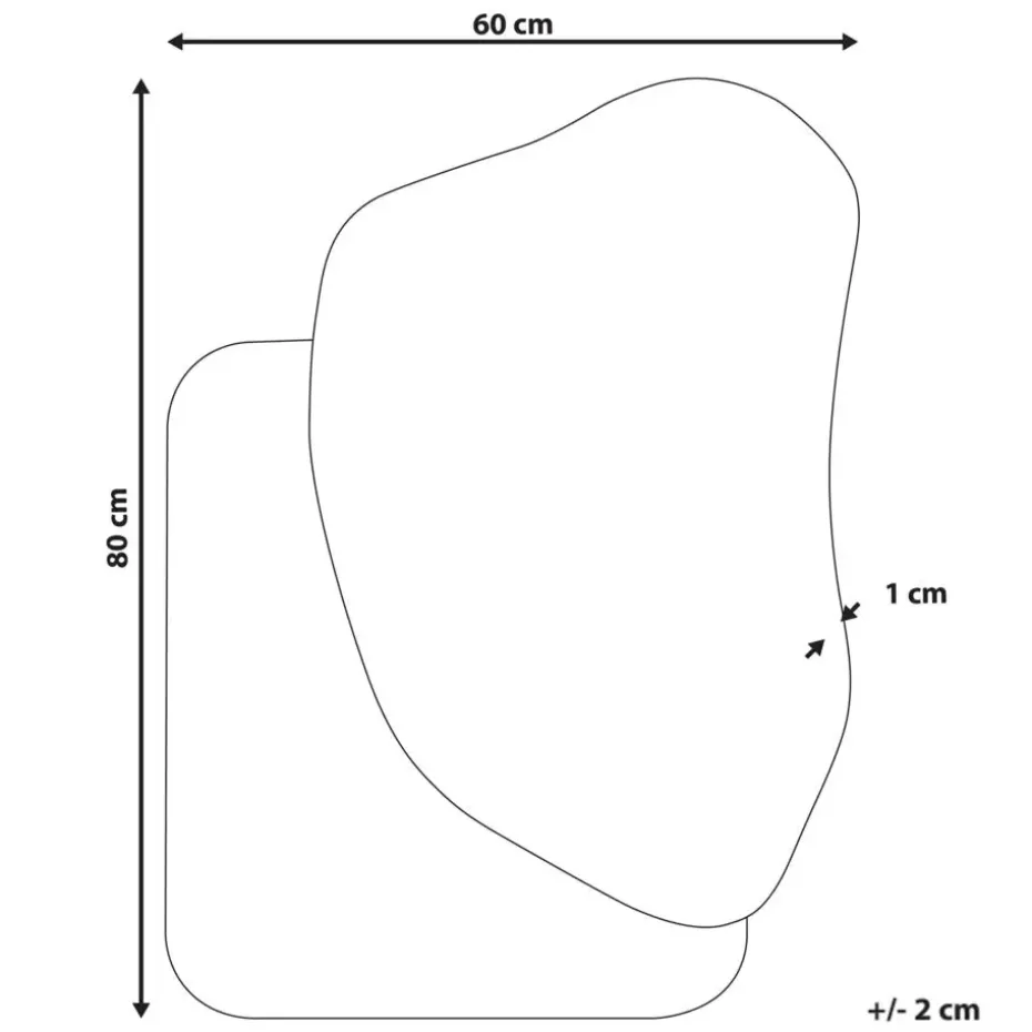 ARVERT - Wandspiegel - Wit - MDF