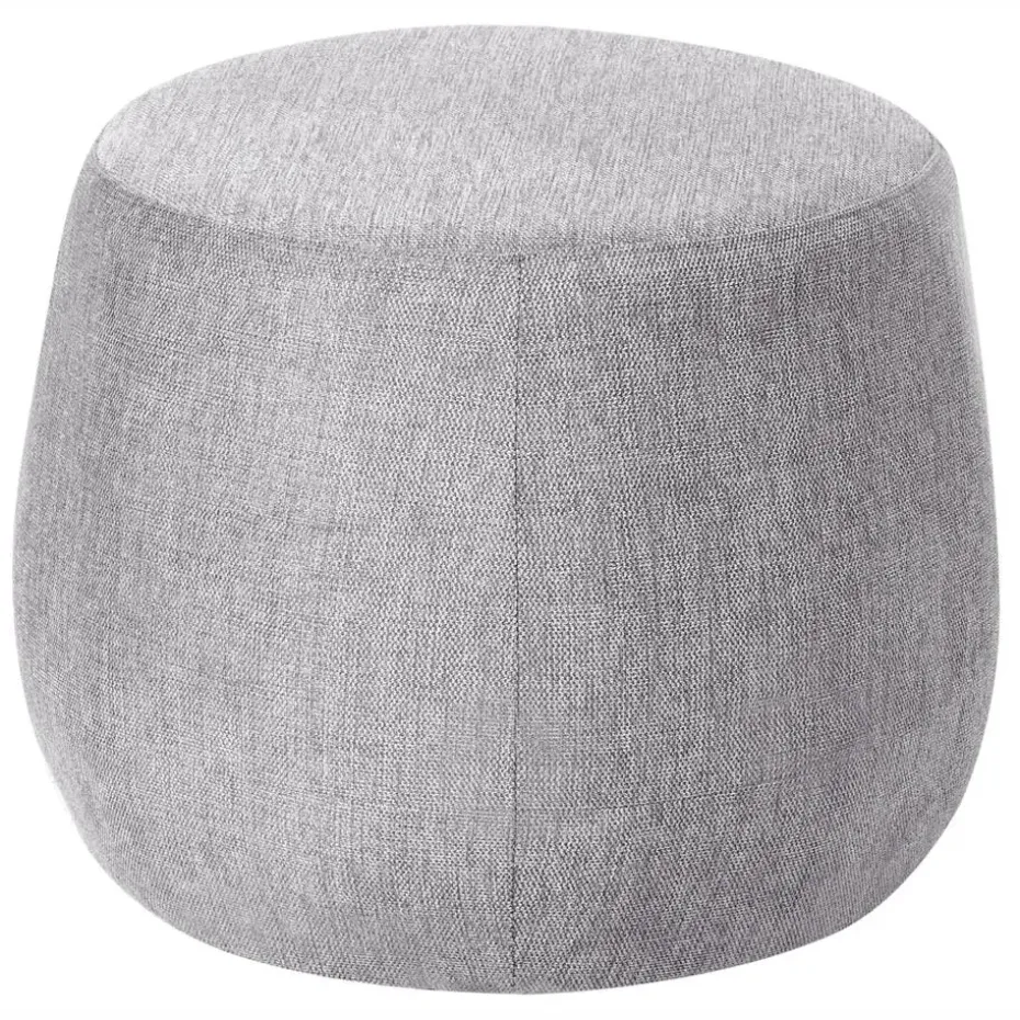 ASHTON - Poef - Lichtgrijs - Polyester