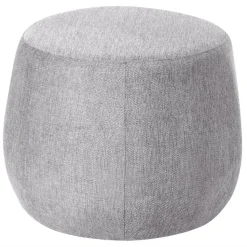 ASHTON - Poef - Lichtgrijs - Polyester