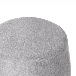 ASHTON - Poef - Lichtgrijs - Polyester