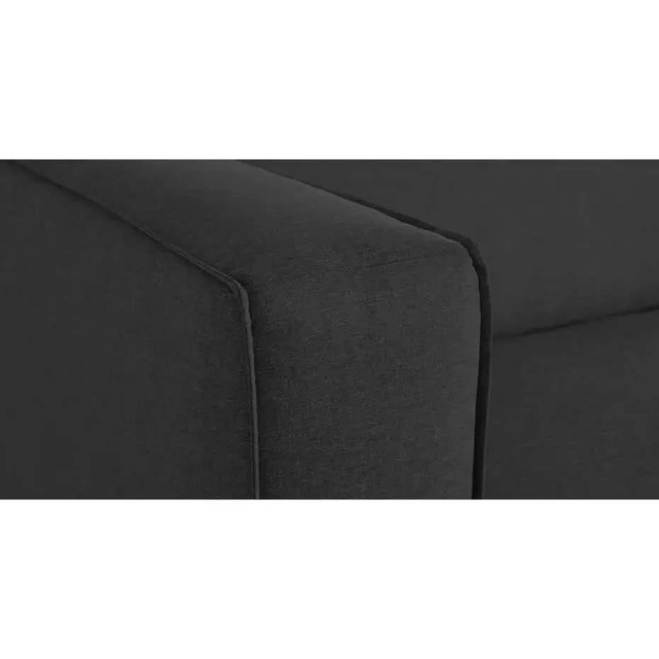 Asmund - Slaapbank 2-zits in antraciet linnenoptik