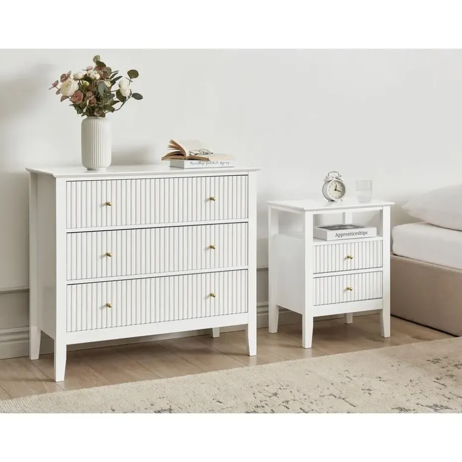ASSISI - Dressoir 3 lades - Wit - MDF