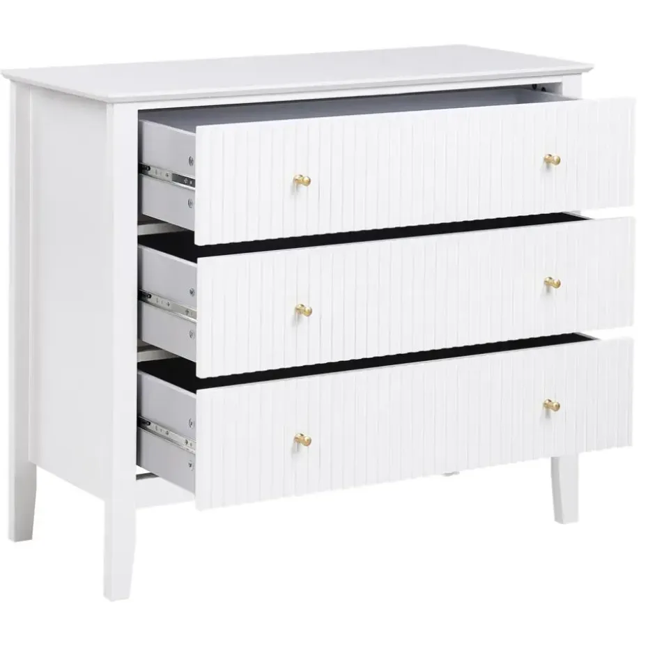 ASSISI - Dressoir 3 lades - Wit - MDF