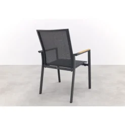 Atmos stapelbare tuinstoel - Antraciet/Teak