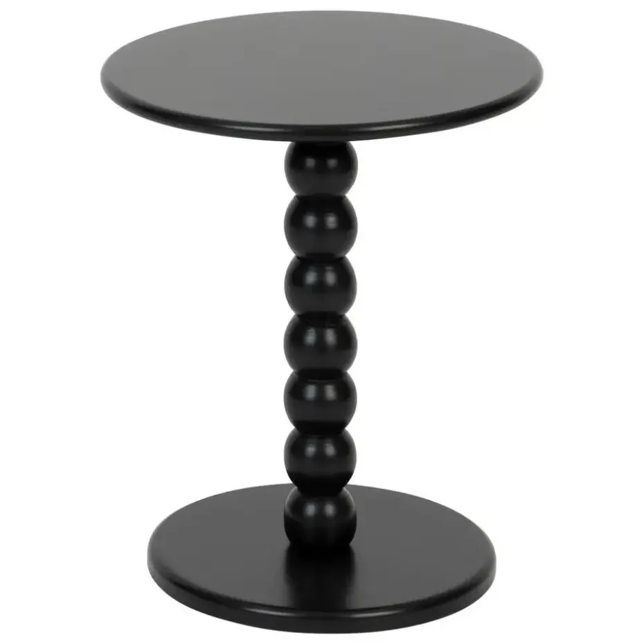 Atmosphera Bijzettafeltje Bologna - zwart - D38x H46 cm - MDF
