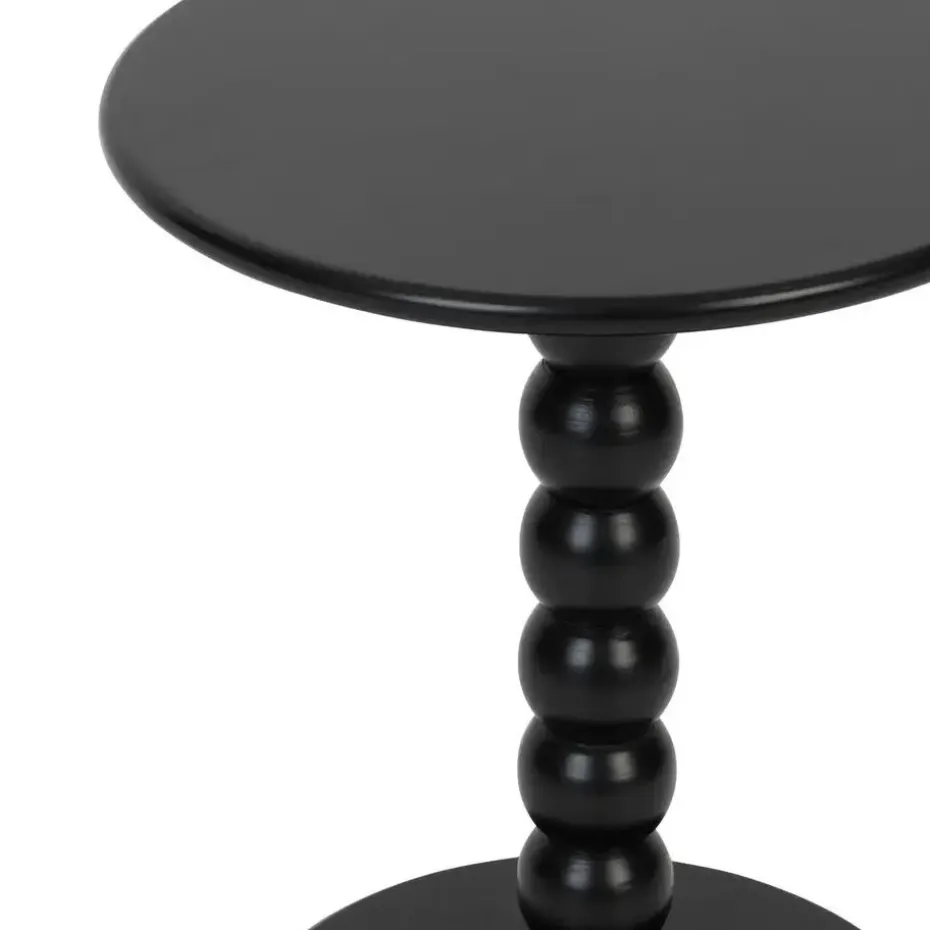Atmosphera Bijzettafeltje Bologna - zwart - D38x H46 cm - MDF