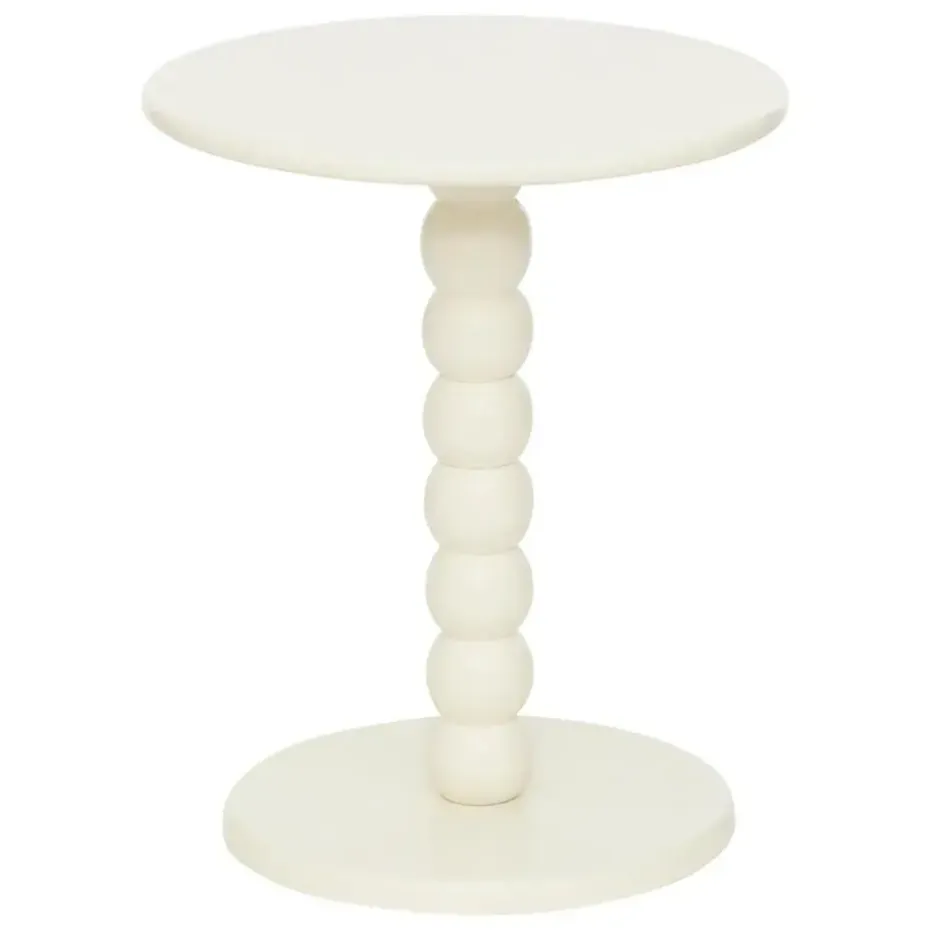 Atmosphera Bijzettafeltje Bologna - wit - D38x H46 cm - MDF
