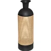 Atmosphera Bloemenvaas - zwart/beige - gietijzer - 18 x 60 cm