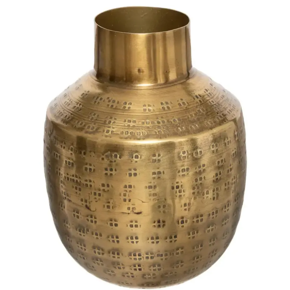 Atmosphera Bloemenvaas Emperor - goud - metaal - D10 x H15 cm