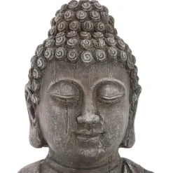 Atmosphera Boeddha hoofd beeld - binnen/buiten - stone - 50 cm