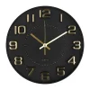 Atmosphera Doris Klok - zwart / goud - 30 cm - wandklok modern