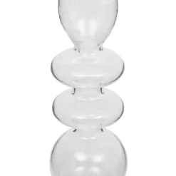 Atmosphera kaarsen kandelaar - dinerkaarsen - transparant - 22 cm
