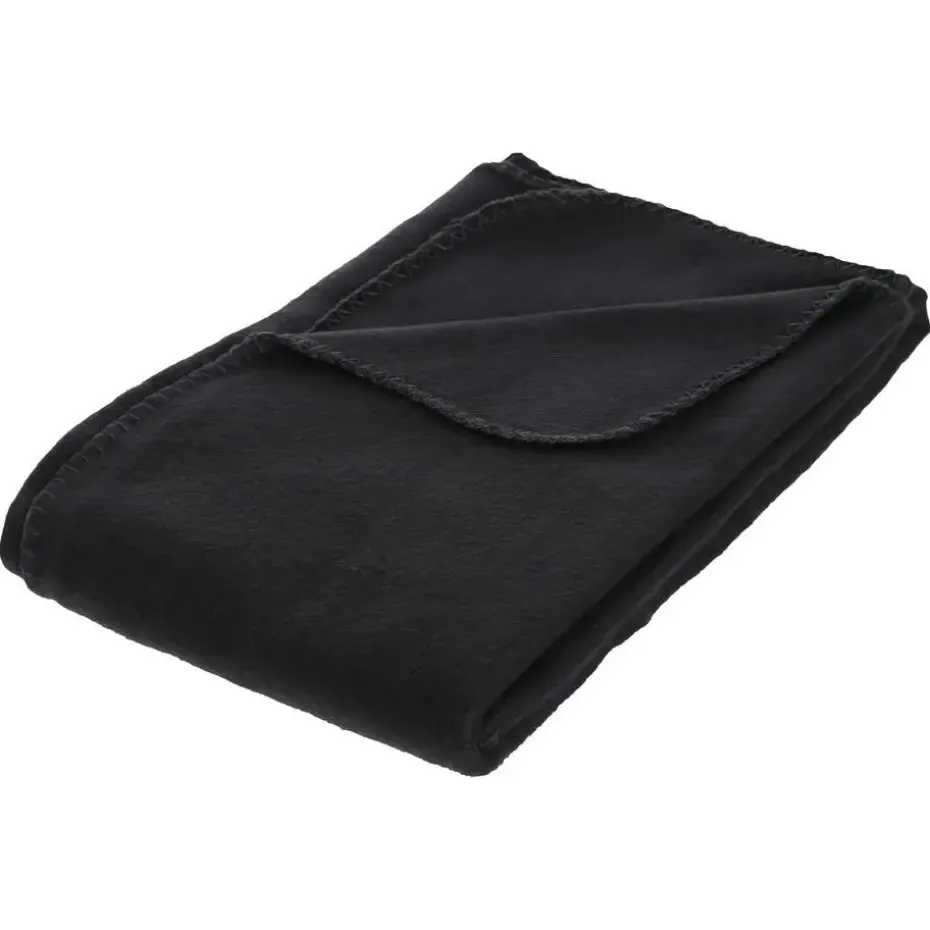 Atmosphera Plaid - zwart - polyester - 125 x 150 cm