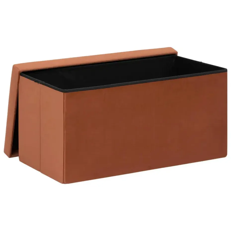 Atmosphera Poef/hocker - Opvouwbaar - bordeaux rood - 76 x 38 x 38 cm
