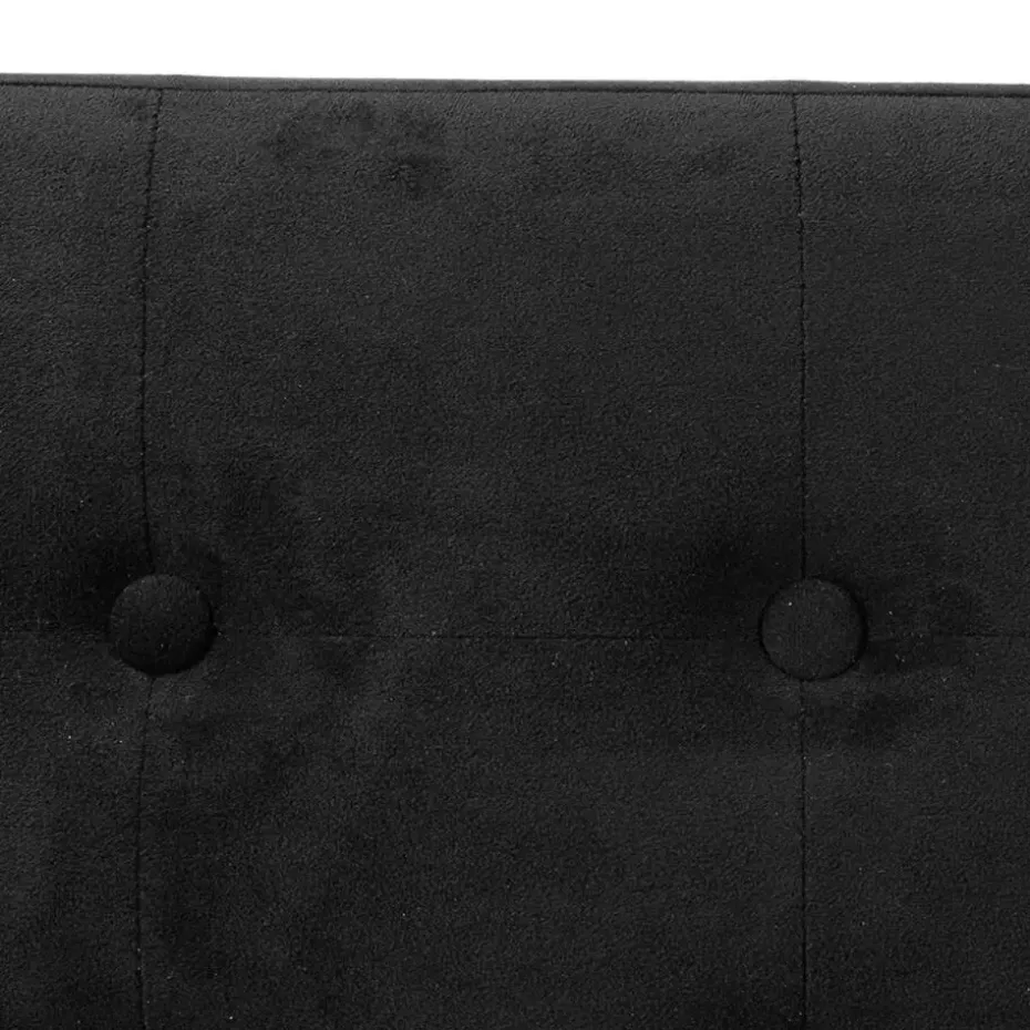 Atmosphera Poef/hocker - opbergbox - zwart - PU/MDF - 76 x 38 cm