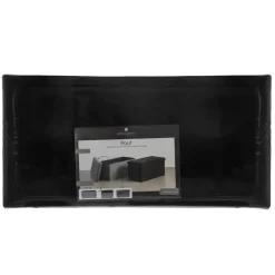 Atmosphera Poef/hocker - opbergbox - zwart - PU/MDF - 76 x 38 cm