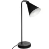 Atmosphera Tafellamp / bureaulampje - metaal - zwart - H45 cm