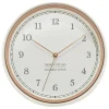 Atmosphera Wandklok Montreux - Kunststof/glas - D29cm - creme wit