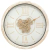 Atmosphera Wandklok/muur klok Florence - Vintage Wood - D50 cm