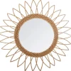 Atmosphera Wandspiegel - bloem - rotan - D50 cm - bohemian