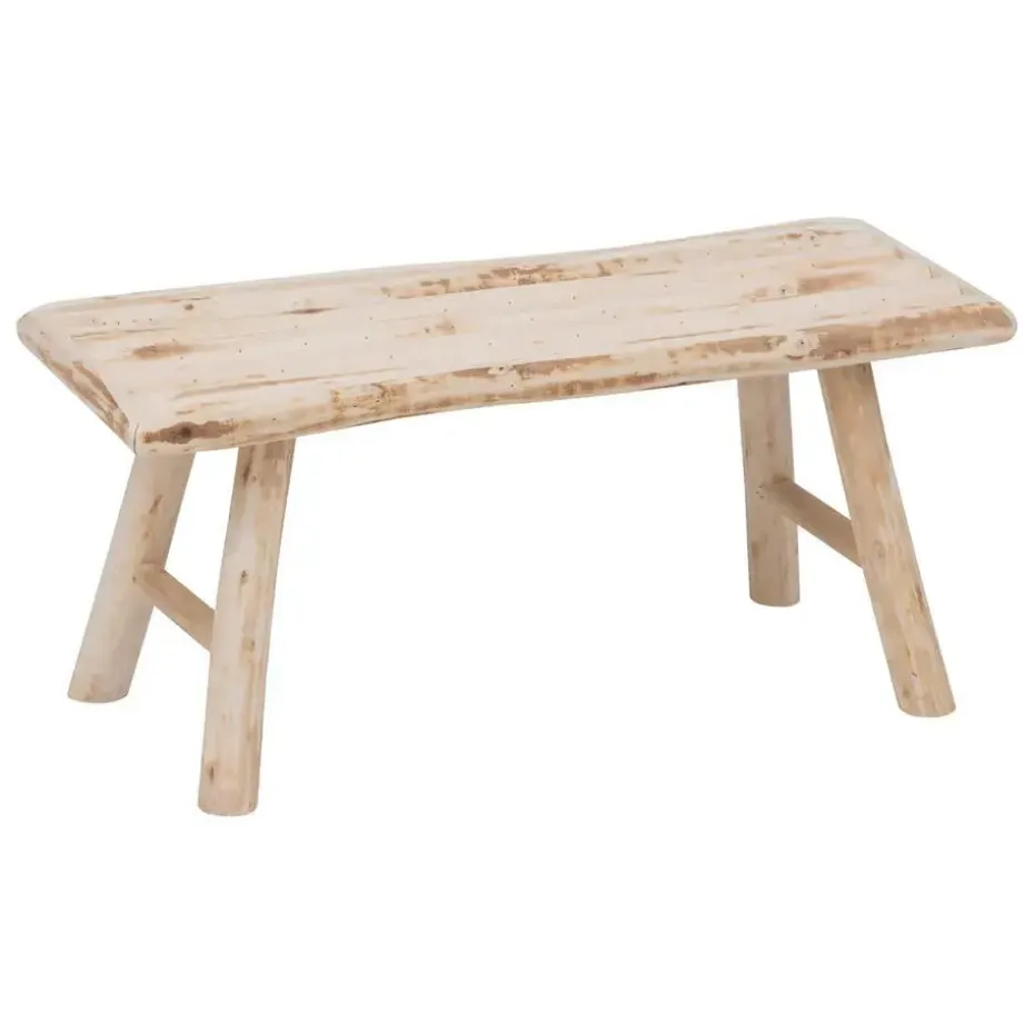 Atmosphera zit krukje/bijzet bankje - hout - 70 x 26 x 31 cm
