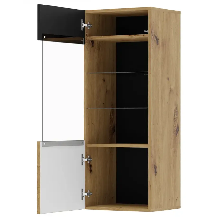 AURIS hangkast 1D artisan eiken / zwart mat
