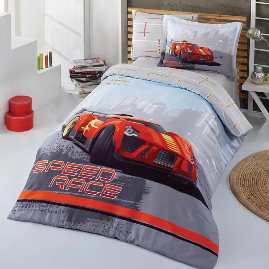 Autobed - Met logeerbed - 210x107x83 cm - Rood