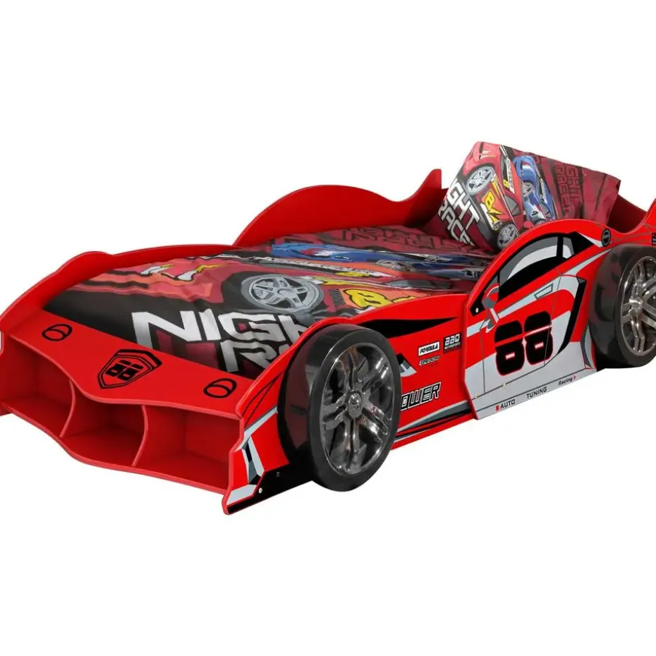Autobed Max 90x200cm - rood