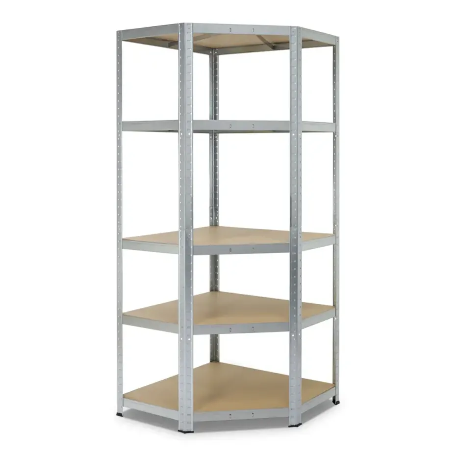 Avasco Stellingkast - Zilver - Opbergrek met hoek metaal - 176x75x40cm