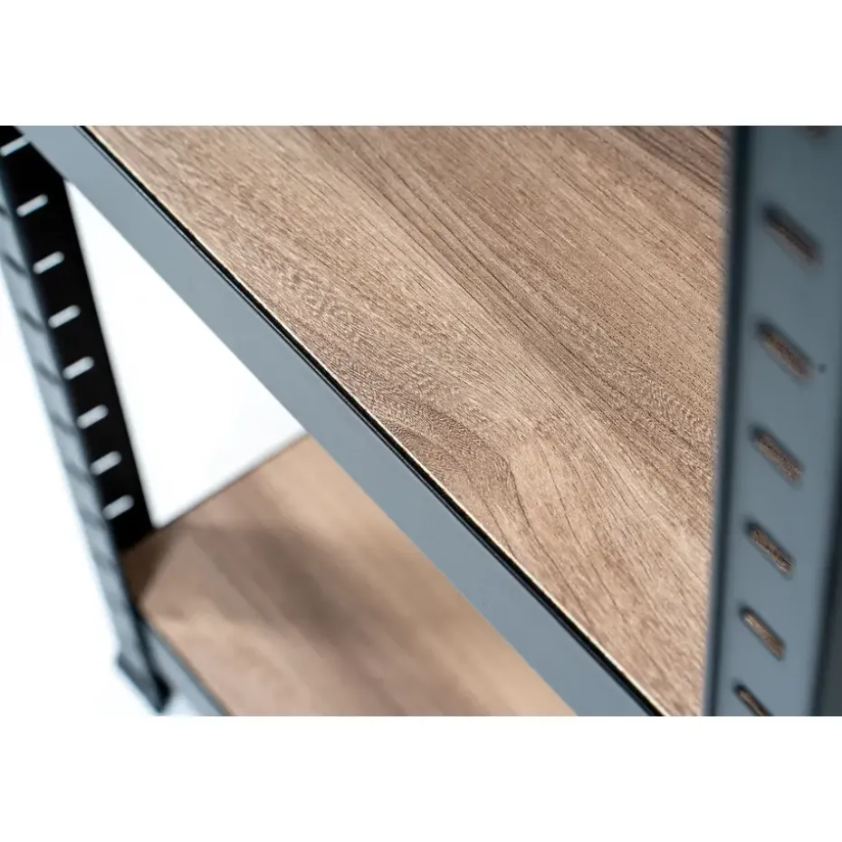 Avasco Stellingkast - Zwart - Opbergrek vierkant metaal - 176x45x45cm