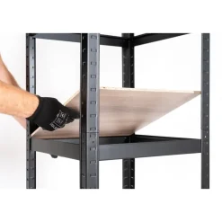 Avasco Stellingkast - Zwart - Opbergrek vierkant metaal - 176x45x45cm