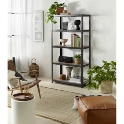 Avasco Stellingkast - Zwart - Opbergrek metaal - 176x90x45
