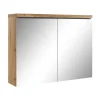 Badplaats Badkamerkast Paso 80 x 20 x 60 cm - Eiken - Spiegelkast Badkamer