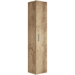 Badplaats Badkamerkast Pluto 30 x 30 x 150 cm - Kastanje Eiken -Hangende