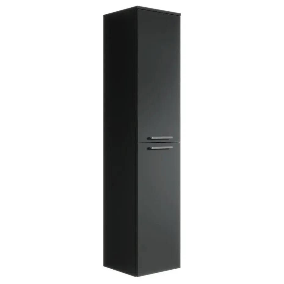 Badplaats Badkamerkast Saturnus 35 x 35 x 130 cm - Zwart - Hangende Kolomkast