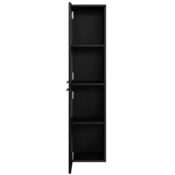 Badplaats Badkamerkast Saturnus 35 x 35 x 130 cm - Zwart - Hangende Kolomkast