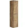 Badplaats Badkamerkast Saturnus 35 x 35 x 130 cm - Kastanje Eiken - Hangende