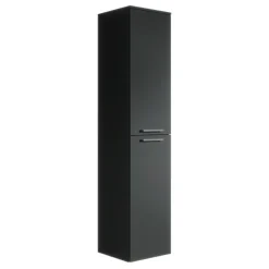 Badplaats Badkamerkast Venus 30 x 30 x 160 cm - Zwart - Hangende Kolomkast met
