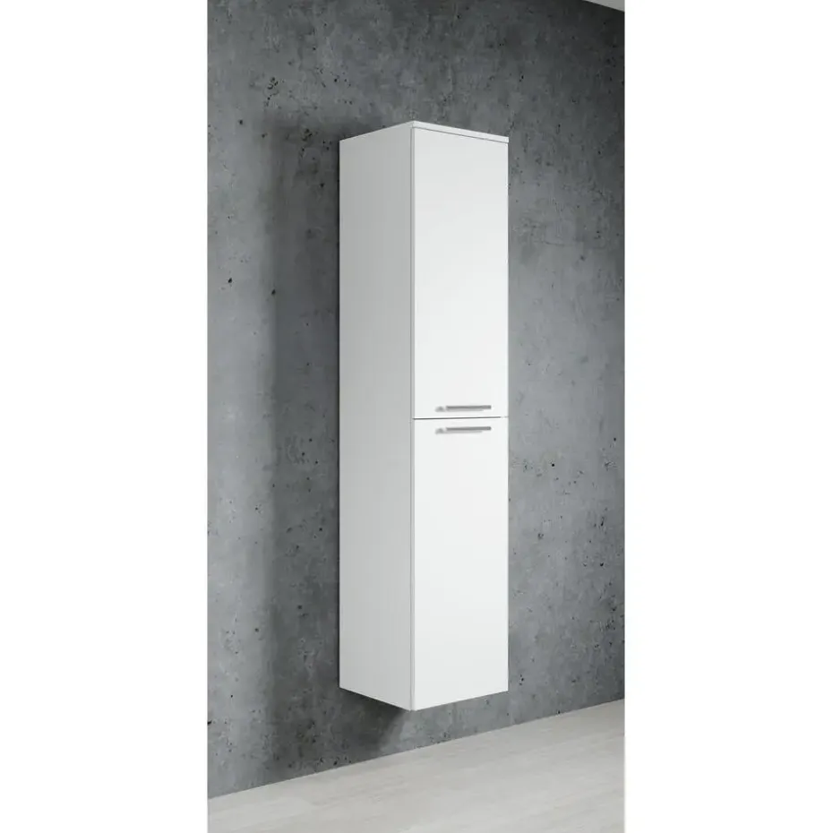 Badplaats Badkamerkast Venus 30 x 30 x 160 cm - Wit - Hangende Kolomkast met