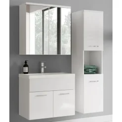 Badplaats Badkamermeubel Set Montreal 60 cm - Wit Hoogglans - Badmeubel met