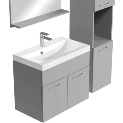Badplaats Badkamermeubel Set Montreal XL 60 x 35 cm - Mat Grijs - Badmeubel met