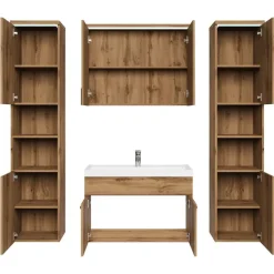 Badplaats Badkamermeubel Set Paso XL 80 x 40 cm - Eiken - Badmeubel met