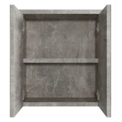 Badplaats Spiegelkast Toledo 60 x 20 x 60 cm - Beton Grijs - Badkamerkast