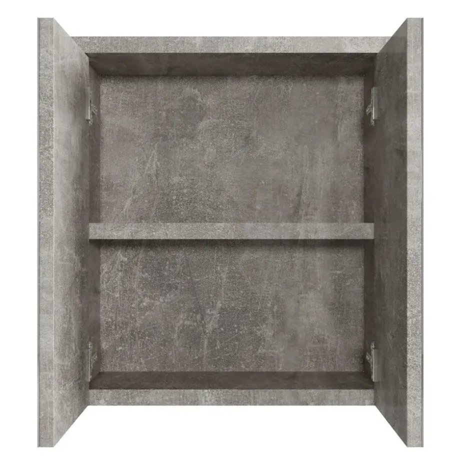 Badplaats Spiegelkast Toledo 60 x 20 x 60 cm - Beton Grijs - Badkamerkast